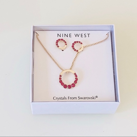 Nine West Jewelry - Nine West Earrings Necklace Swarovski Set